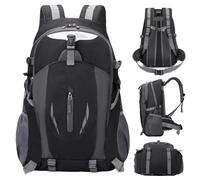 Generico Mochila Senderismo Hombre | Mochila de Senderismo Viaje 40 Litro,Impermeable Gran Capacidad Organizador para Alpinismo Ciclismo Deportes Verano, Negro, riferimento alla descrizione