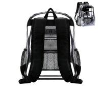 Genérico Mochila Transparente: De Almacenamiento Resistente, De Transporte Plegable Aprobada Para Estadio, Soporte De Correa Ergonómica Gruesa, Portador De Libros Escolares De Gran Capacidad Para E