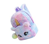 Genérico Mochila Unicornio Pequeño Bolso De Escuela Bolsa De Lona Bolsas De Almacenamiento con Cremallera Bolsa De Hombro Informal Bolso De Mano Bolso De Escuela del Felpa Púrpura