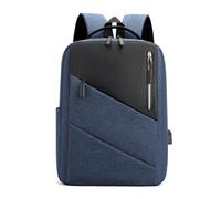 Genérico Mochila USB - Bolsa de viaje aprobada por la aerolínea, mochila universitaria impermeable | Anti volante Secure Laptop Charge Port Design, Modern Carry On Bag, azul oscuro, Se référer au