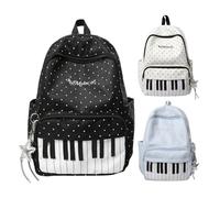 Genérico Mochilas de Mochila de Gran Capacidad con Estampado de Piano | Con múltiples bolsillos para viajes Para estudiantes universitarios, ordenador portátil, diario, viaje en avión y
