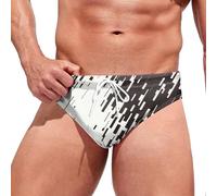 Genérico Moda para Hombre Ocio Hawaii y cómodo Natación Aguas Termales con bañador Triangular Troncos (Grey, S)