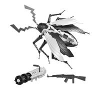 Genérico Modelo Cucaracha Doble Cola Juguete PVC - 15x14cm Montaje De Articulación Móvil Multi-Pose con Lanzamiento Proyectil, Decoración Escritorio para Sala, Estantería & Gabinete Exhibición