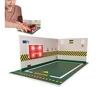 Genérico Modelo De Estacionamiento, Modelo De Estacionamiento - Modelo De Estacionamiento De Presión En Una Escalera 1:24 con Luz LED - Garaje De Colección De Modelos De Automóviles para