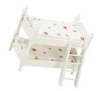 Genérico Modelo De Litera Casa De Muñecas Mini Cama Muebles Diminutos Muebles De Casa Pequeña Madera