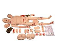 Genérico Modelo de Maniquí para Atención de Pacientes Traumáticos - Modelo Humano de Quemaduras a Escala Real de 5.57 ft, con Módulos de Heridas y Bolsa de Almacenamiento,Man