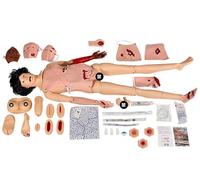 Genérico Modelo de Maniquí para Atención de Pacientes Traumáticos - Modelo Humano de Quemaduras a Escala Real de 5.57 ft, con Módulos de Heridas y Bolsa de Almacenamiento,Woman
