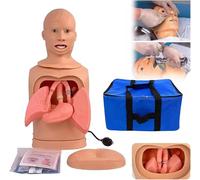 Genérico Modelo de sonda gástrica de intubación - Maniquí para entrenamiento Modelo avanzado de cuidado de la tráquea y la sonda nasogástrica - Modelo de simulador de traqueotomía
