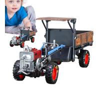 Genérico Modelo De Tractor De Metal A Escala 1:24: Tractor Andante De Aleación con Luces Y Música, Vehículo Agrícola Retro, Auténtico Coleccionable para Adultos | De Exhibición Detallada para R