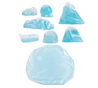 Genérico Modelos 3D de Iceberg y Pingüinos 8 Unidades en Resina para Decoración Segura de Acuario y Hogar, Paisaje Ártico para Navidad y Manualidades
