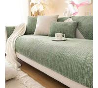 Genérico Modern Cream Vertical Stripes Couch Cover for All Seasons, Solid Color Striped Weave Textured Sectional Couch Covers, Soft Reversible Anti-Slip Washable Sofa Cushion Covers