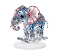 Genérico Modern Elephant Statue - 12 Inch Decorative Ornament | Acrylic Animal Figurine - Abstract Sculpture, Crystal Finish Geometric Art Piece Is Ideal for Living Room Bookshelf Desktop Decor