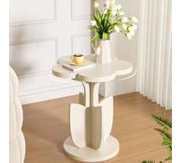 Genérico Modern Flower-Shaped Coffee Table,Wooden Funky Sofa Side Table,Cute Small Round Tea Tables Creative Furniture Decorative,for Living Room,Bedroom,Lounge,Bedside