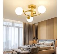 Genérico Modern LED Ceiling Lights Compatible with Room Living - Corridor Hallway Lamp Glass Gold Lighting Fixture,lámpara de araña
