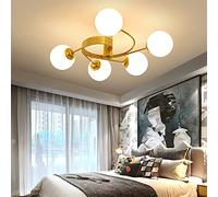 Genérico Modern LED Ceiling Lights Compatible with Room Living - Corridor Hallway Lamp Glass Gold Lighting Fixture,lámpara de araña