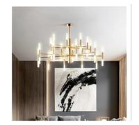 Genérico Modern LED Geometric Chandeliers For Living Room Atmospheric Blooming Pendant Lamps Dining Bedroom Hanging Light