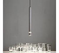 Genérico Modern Led Pendant Lamp Long Tube Light Kitchen Island Dining Room Shop Bar Decoration Cylinder Pipe Pendant Light Kitchen Lamp, luz de Techo