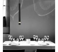 Genérico Modern Led Pendant Lamp Long Tube Light Kitchen Island Dining Room Shop Bar Decoration Cylinder Pipe Pendant Light Kitchen Lamp, luz de Techo