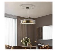Genérico Modern Luxury Gold Metal Circular PVC Mesh LED Pendant Light For Living Room Dining Room