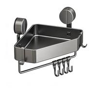 Genérico Modern Shower Shelves - Corner Organizer for Bathroom Wall | Aluminum Build with Drainage Design, Waterproof Rustproof Storage, Home Kitchen Apartment Dorm Entryway Soap Shampoo Rack