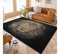 Genérico Modernas Franela Alfombra Estampada Retrato Un LeóN (Animal) 160x230 cm Antideslizante Lavable Pelo Corto Alfombras MarróN para Sala Estar Dormitorio Pasillo Decorar Interior