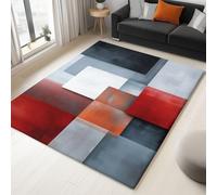 Genérico Moderno Alfombra Infantil, Alfombra Blanco Habitación Infantil Juego, Arte Patrones Cuadrados Efecto 3D, Suave Fácil de cuidar, Resistente, 80 x 150 cm