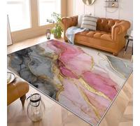 Genérico Moderno Alfombra para Decoración Hogar 120x180 cm Moderno MáRmol Elementos Antideslizante Alfombra Lavable para Salón, Dormitorio, Comedor Blanco GrisáCeo Interior Tapetes Pelo Corto