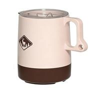 Genérico Modische Campingtasse Mit Deckel - Auslaufsicherer Kaffeebecher Für Unterwegs | Leichte Outdoor Tasse Mit Rutschfestem Griff | Ideal Für Wandern, Angeln, Büro & Auto, Robustes PP