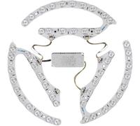 Genérico Módulo de luz de techo LED regulable de 3 colores, panel de montaje magnético de lente óptica, kit de repuesto blanco brillante para sala de estar dormitorio
