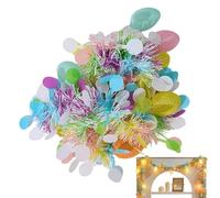 Genérico Moldable Hangable LED Lighted | Easter Decoration Twist Tinsel Garland | For Fence Porch Wall Arch Stair Railings Classroom New Years Party Birthday