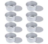Genérico Molde de Aleación de Aluminio Anodizado con Base Desmontable 8 Piezas, Resistente al Horno y Fácil de Limpiar para Pastel Redondo para Repostería Profesional