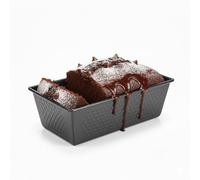 Genérico Molde de Plum Cake 21x10 cm - Acero Antiadherente Premium, Rectangular, Textura Punteada, Ideal para Pasteles, Pan Casero y Repostería, Uso Doméstico