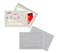 Generico Molde de resina para monedero, 2 piezas para yeso, molde para tarjetero con copo de nieve, calcetín y muñeco de nieve para resina - Decoración para casa, fiesta de Acción de Gracias Ornamento