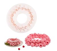 Genérico Molde de silicona con ànillo de frambuesa 3D, forma realista de baya para dulces de chocolate, molde de mousse antiadherente, utensilios para hornear de gràdo alimenticio para gelatina, qu