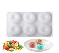 Generico Molde de silicona para alimentos, molde para magdalenas, reutilizable, fácil de desmoldar, antiadherente, para tartas, helados, postres