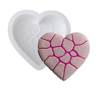 Generico Molde de silicona para magdalenas | forma chocolate silicona pasteles | Accesorios de cocina reutilizables molde Muffin corazón roto para mousse chocolate pasteles postres