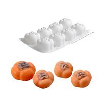 Genérico Molde de silicona para tartas de la serie de frutas: cereza, caqui, granada, fresa, limón y durian. Molde para horneado de mousses, decoración de tartas, postres y mousse en la cocina.