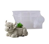Generico Molde Highland, molde decorativo para mesa Highland Cow - 3D con forma de extensión para jardín, Halloween, granja, césped, guardería, Navidad o escuela