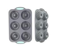 Generico Molde para cubitos de hielo de silicona, para horno de 6 compartimentos, flexible para decoración navideña, suministros artesanales, molde para postres, guirnalda navideña de hielo, para C