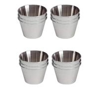 Genérico Molde para Flan 12 unidades Flanera Individual Molde de flan liso Molde gelatinas Molde para pastelitos Molde redondo (9 cm / 12 Unidades)