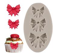 Genérico Molde para Lazos de Caramelo - Herramienta para Pasteles de Silicona de alimenticio de 3,35 Pulgadas | Forma de Fondant de Chocolate | Bandeja del Arte del tallidoa Tor