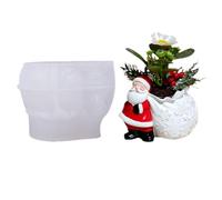 Generico Molde para maceta - Molde para maceta de flores | Molde de cemento 3D para Papá Noel de silicona, para fundición de contenedores de caramelos, organizadores, fiestas, profesores de arte