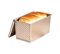 Genérico Molde para pan con tapa - Molde para hornear de 4,33 pulgadas | Mold para pan tostado corrugado de acero al carbono con cubierta ara, sándwich, pastel, masa, tostada, horno, microondas, c