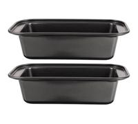 Genérico Molde para Pastel de Piedra Maifan Antiadherente 2 Piezas para Hornear Pan y Tartas, Bandeja para Hornear de 250 G, Color Negro, Apto para Horno y Panadería Casera