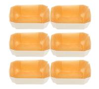 Genérico Molde Rectangular de Pan de Álamo para Hornear 6 Piezas, Fácil de Desmoldar y Limpiar, Adecuado para Tostar y Postres Caseros en Cocina