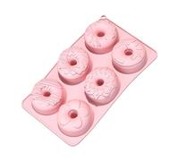 Genérico Molde Repostero para Donuts,Bandeja Segura Antiadherente de 6 Cavidades Alimenticio - Molde De Silicona Para Donuts - Uso En Cocina Casera Hogar Familia Doméstico Microondas Congelador Horno