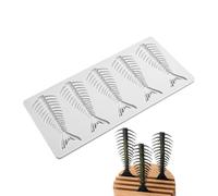 Genérico Moldes de silicona | Divertida silicona de fácil desmoldeo | Molde de fondant con forma de espina de pescado y | Para tartas, jabón, resina, cupcakes, galletas, manualidades de principiantes