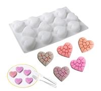 Generico Moldes de silicona para magdalenas - Formas de silicona para cupcakes de horno - Accesorios de cocina reutilizables molde Muffin corazón roto para mousse, chocolate, tartas y postres
