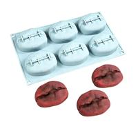 Genérico Moldes Para Hornear Con Formas De Silicona - Silicona De Alimenticio, 6 Cavidades, 11,6 X 6,7 Pulgadas | Utensilios Para Hornear Reutilizables De Gasa De Mousse, Modelado De Granos D