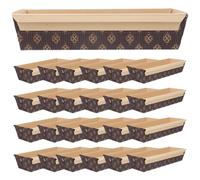 Genérico Moldes Para Hornear Pan Rectangulares Grandes De Papel Corrugado, Resistentes y Antiadherentes, Para Repostería y Cocina Profesional, Bandejas Desechables De 25 Unidades Para Horno